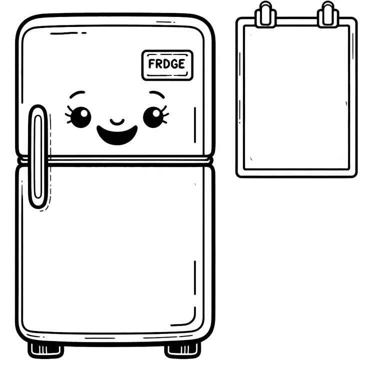 Desenho de Geladeira Desenho Colorir Imprimir 21