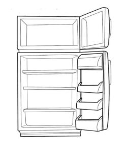 Desenho de Geladeira Desenho Colorir Imprimir 27