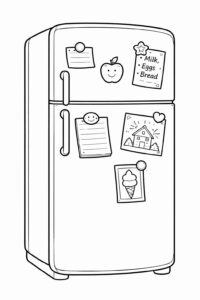 Desenho de Geladeira Desenho Colorir Imprimir 31
