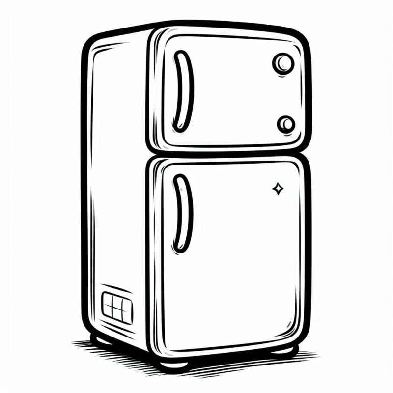 Desenho de Geladeira Desenho Colorir Imprimir 32