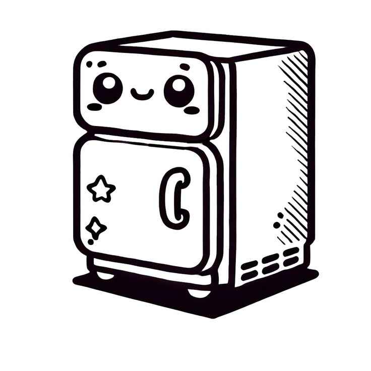 Desenho de Geladeira Desenho Colorir Imprimir 34