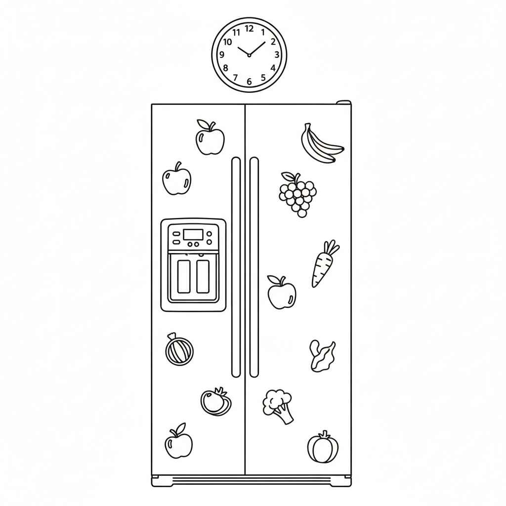 Geladeira Desenho Colorir Imprimir 40