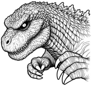 Desenho de Godzilla Desenho Colorir Imprimir 02