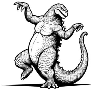 Desenho de Godzilla Desenho Colorir Imprimir 03