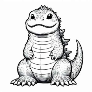 Desenho de Godzilla Desenho Colorir Imprimir 08