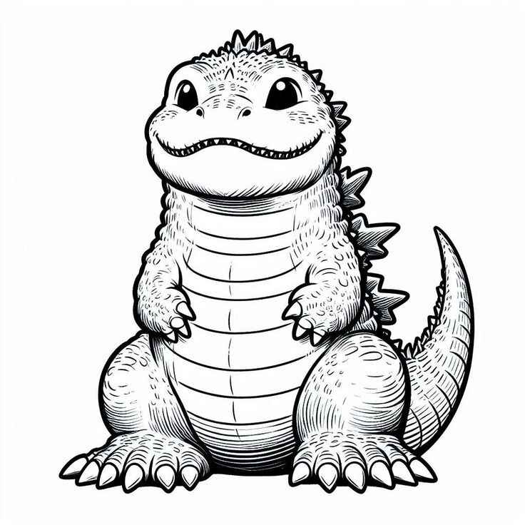 Desenho de Godzilla Desenho Colorir Imprimir 08