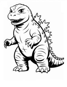 Desenho de Godzilla Desenho Colorir Imprimir 09