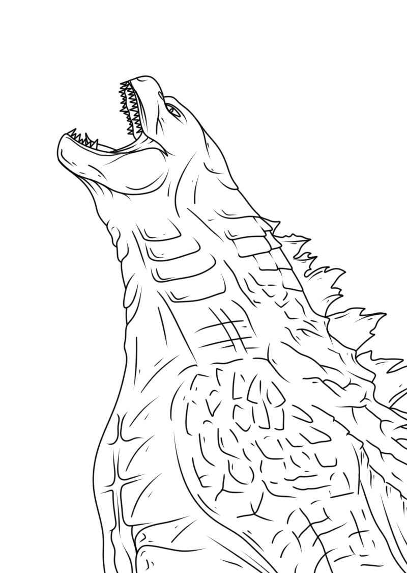 Desenho de Godzilla Desenho Colorir Imprimir 10
