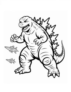 Desenho de Godzilla Desenho Colorir Imprimir 12