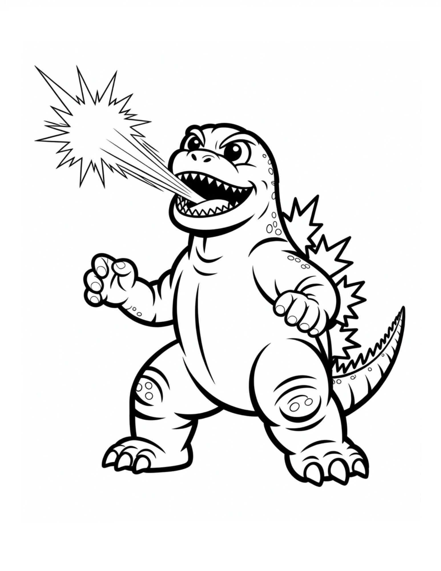 Desenho de Godzilla Desenho Colorir Imprimir 15