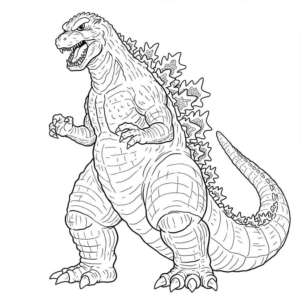 Desenho de Godzilla Desenho Colorir Imprimir 21