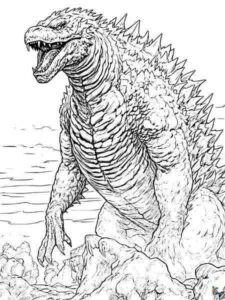 Desenho de Godzilla Desenho Colorir Imprimir 22