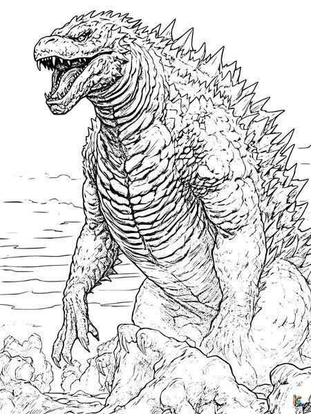 Desenho de Godzilla Desenho Colorir Imprimir 22