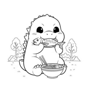 Desenho de Godzilla Desenho Colorir Imprimir 23