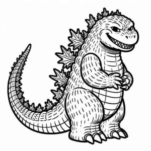 Desenho de Godzilla Desenho Colorir Imprimir 29