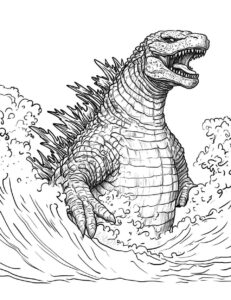 Desenho de Godzilla Desenho Colorir Imprimir 30