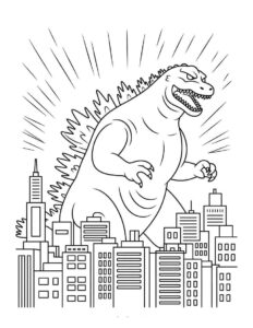 Desenho de Godzilla Desenho Colorir Imprimir 33