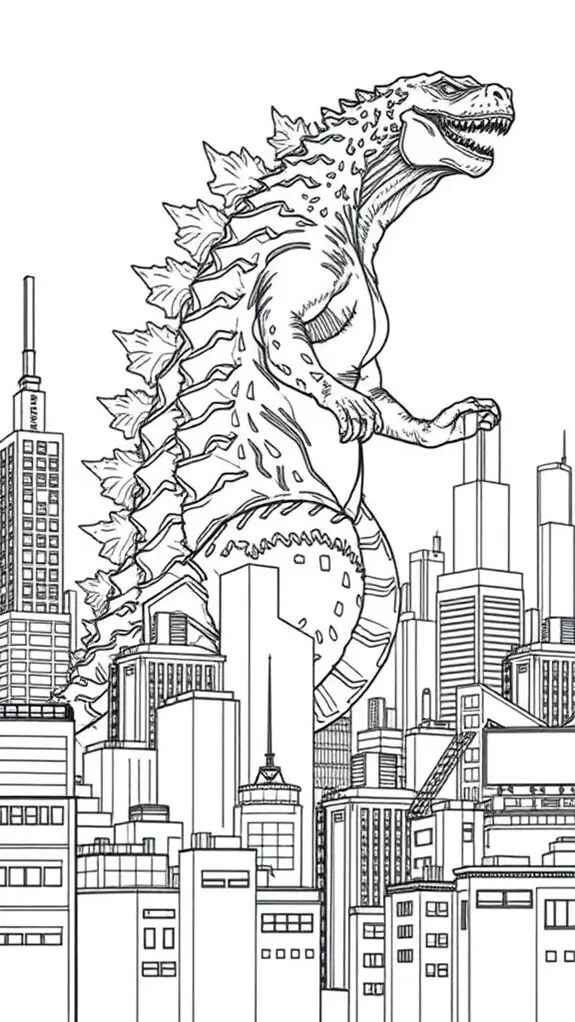 Desenho de Godzilla Desenho Colorir Imprimir 34