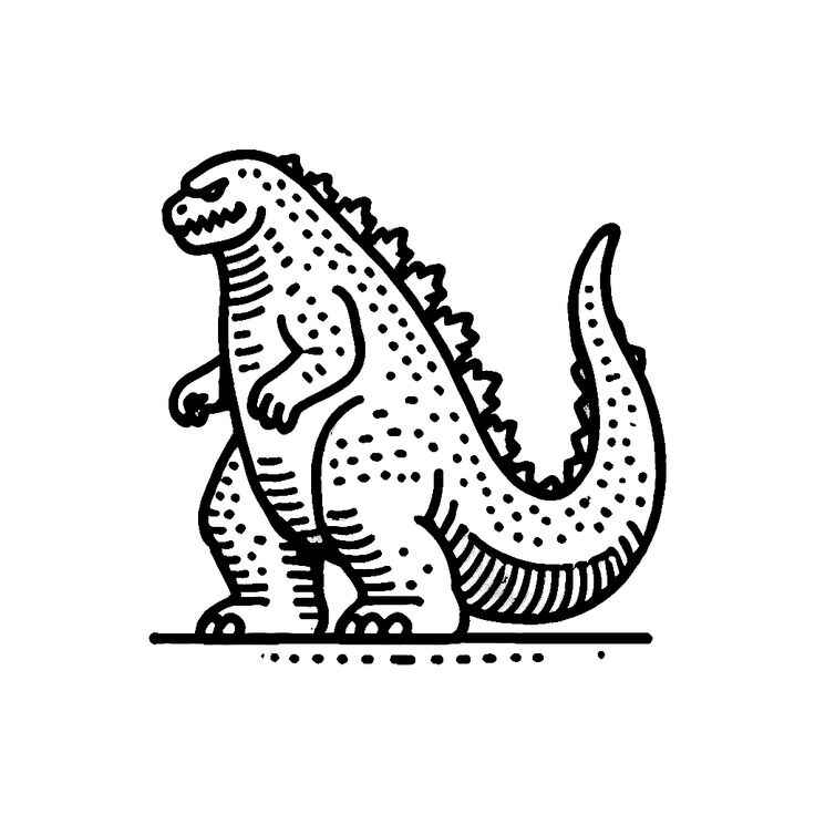 Desenho de Godzilla Desenho Colorir Imprimir 40