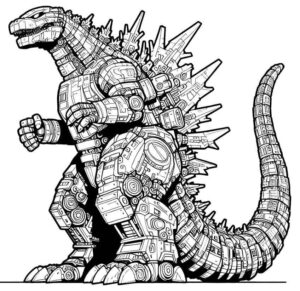 Desenho de Godzilla Desenho Colorir Imprimir 42