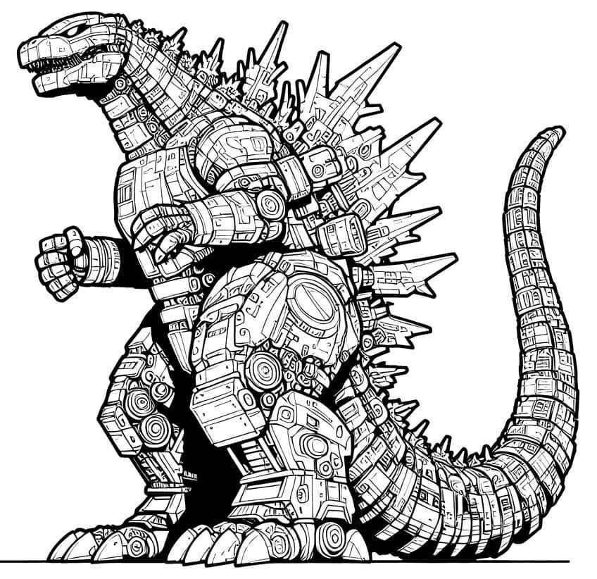 Desenho de Godzilla Desenho Colorir Imprimir 42