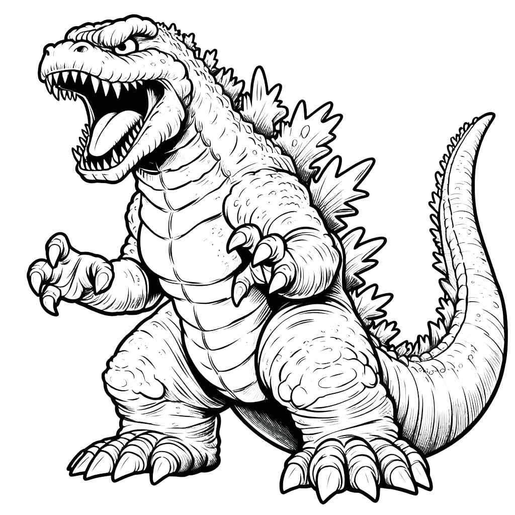 Godzilla Desenho Colorir Imprimir 45