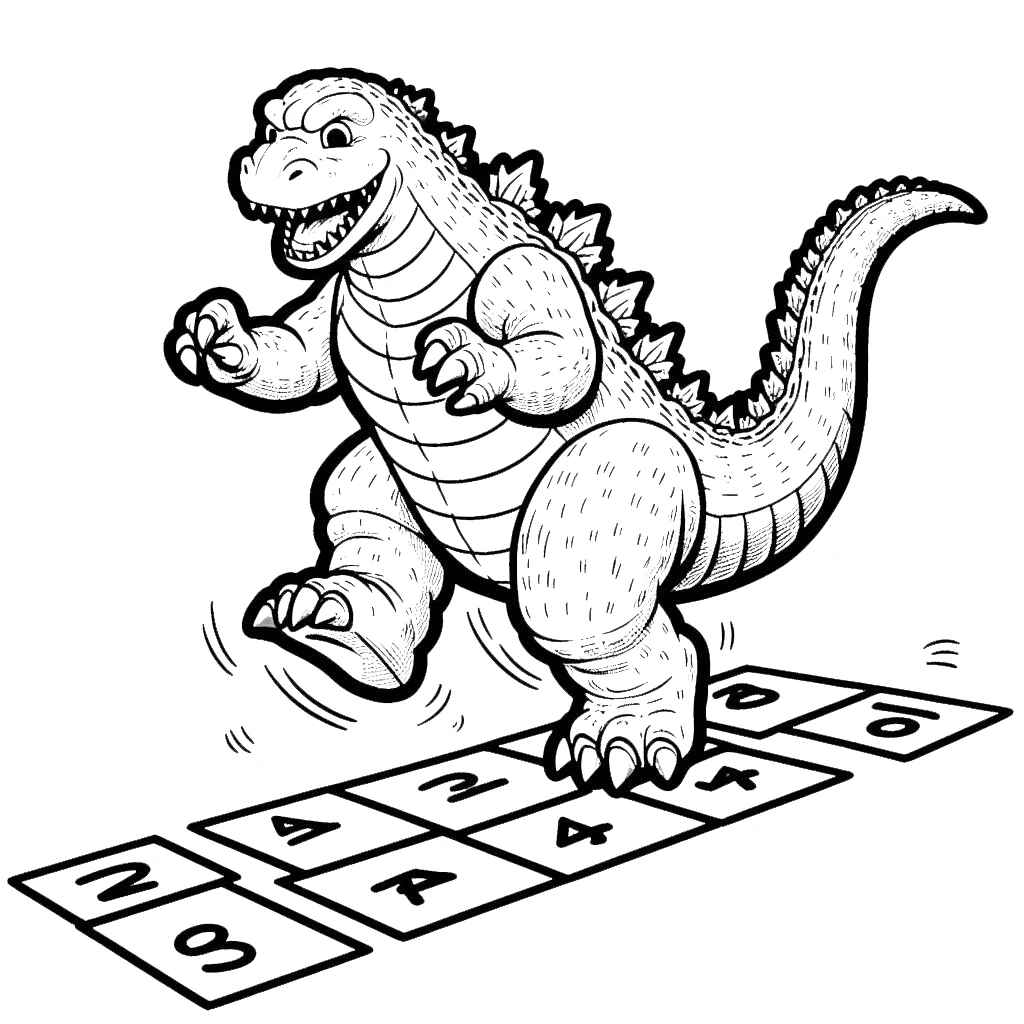 Godzilla Desenho Colorir Imprimir 46