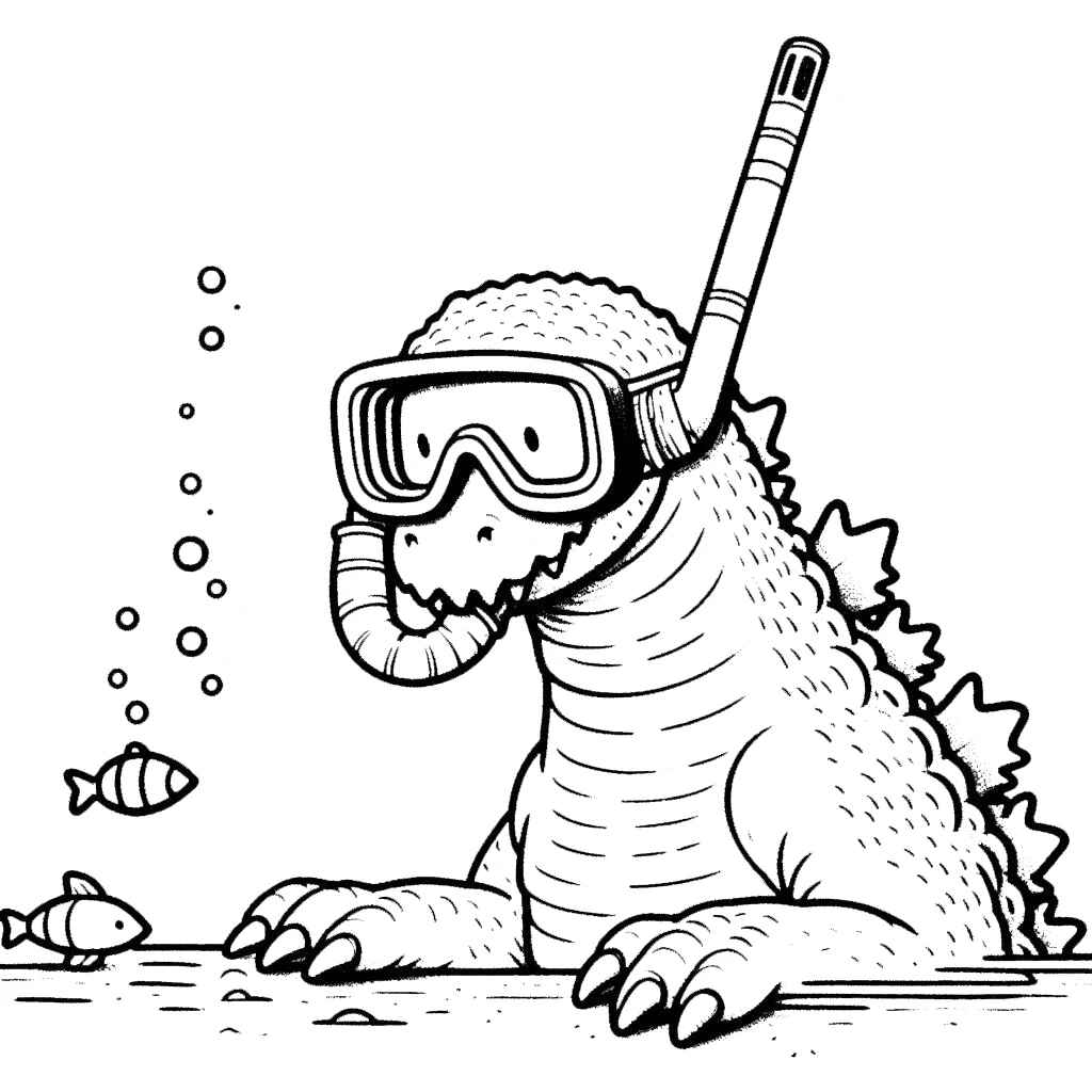 Godzilla Desenho Colorir Imprimir 48