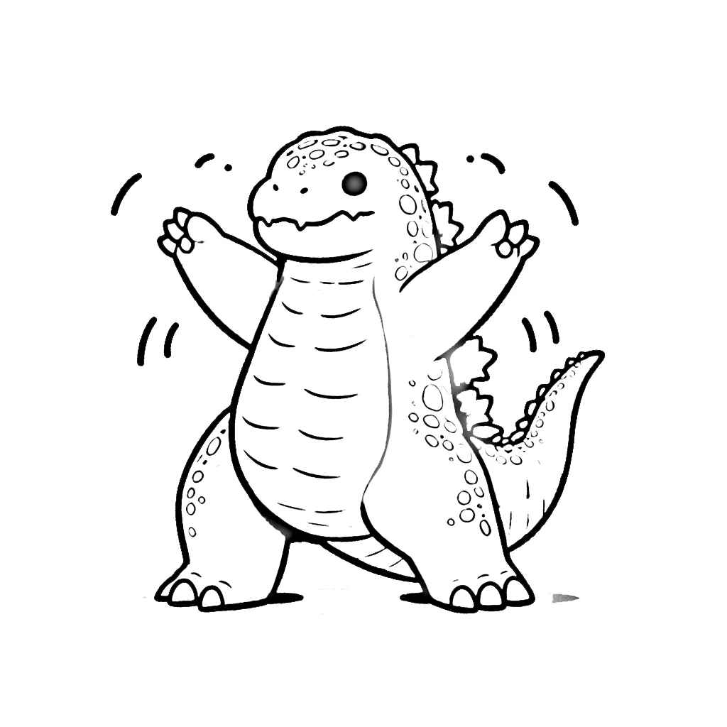 Godzilla Desenho Colorir Imprimir 51