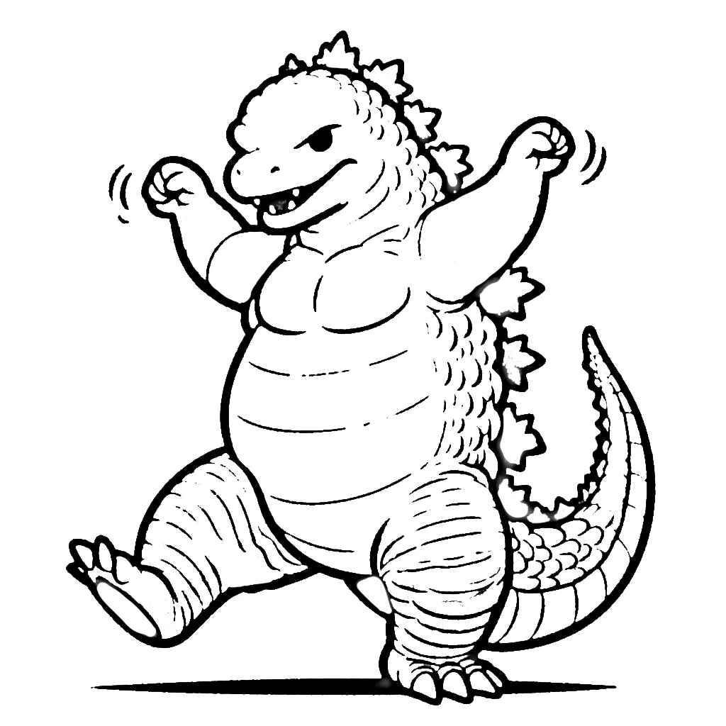 Godzilla Desenho Colorir Imprimir 52