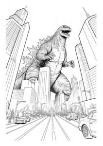 Desenho de Godzilla Desenho Colorir Imprimir 54
