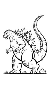 Desenho de Godzilla Desenho Colorir Imprimir 55