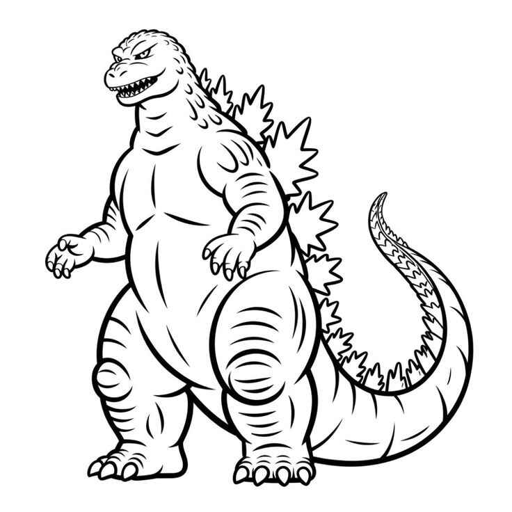 Desenho de Godzilla Desenho Colorir Imprimir 56