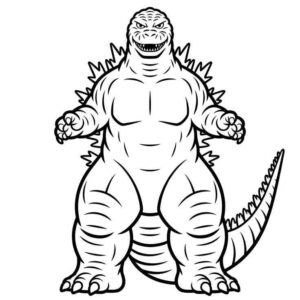 Desenho de Godzilla Desenho Colorir Imprimir 57