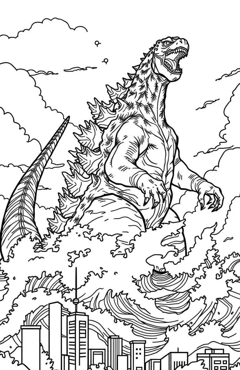 Desenho de Godzilla Desenho Colorir Imprimir 61