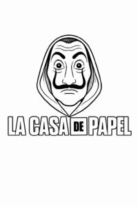 Desenho de La Casa De Papel Desenho Colorir Imprimir 04