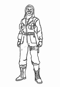 Desenho de La Casa De Papel Desenho Colorir Imprimir 06