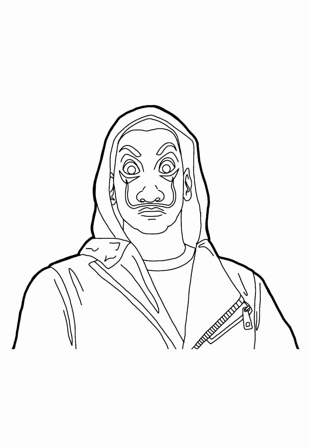 Desenho de La Casa De Papel Desenho Colorir Imprimir 07