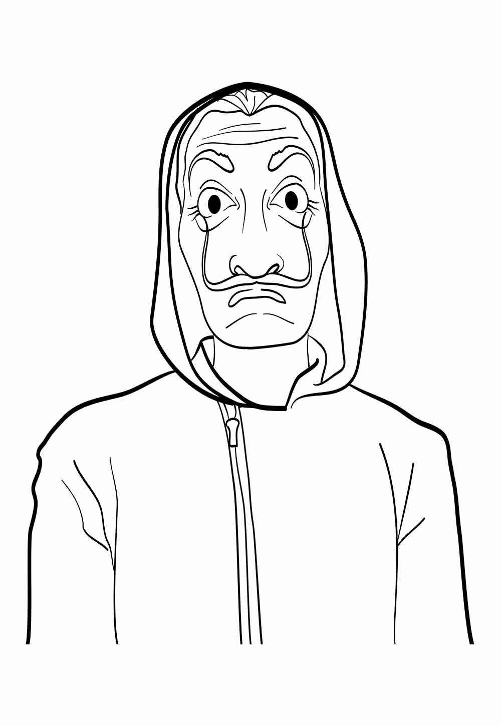 Desenho de La Casa De Papel Desenho Colorir Imprimir 08