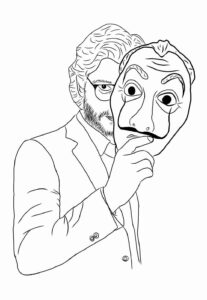 Desenho de La Casa De Papel Desenho Colorir Imprimir 11