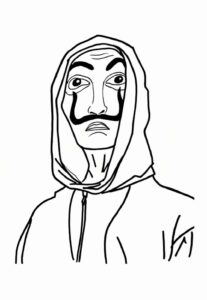 Desenho de La Casa De Papel Desenho Colorir Imprimir 13