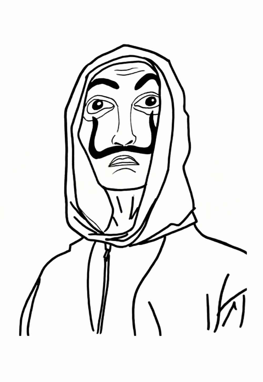 Desenho de La Casa De Papel Desenho Colorir Imprimir 13