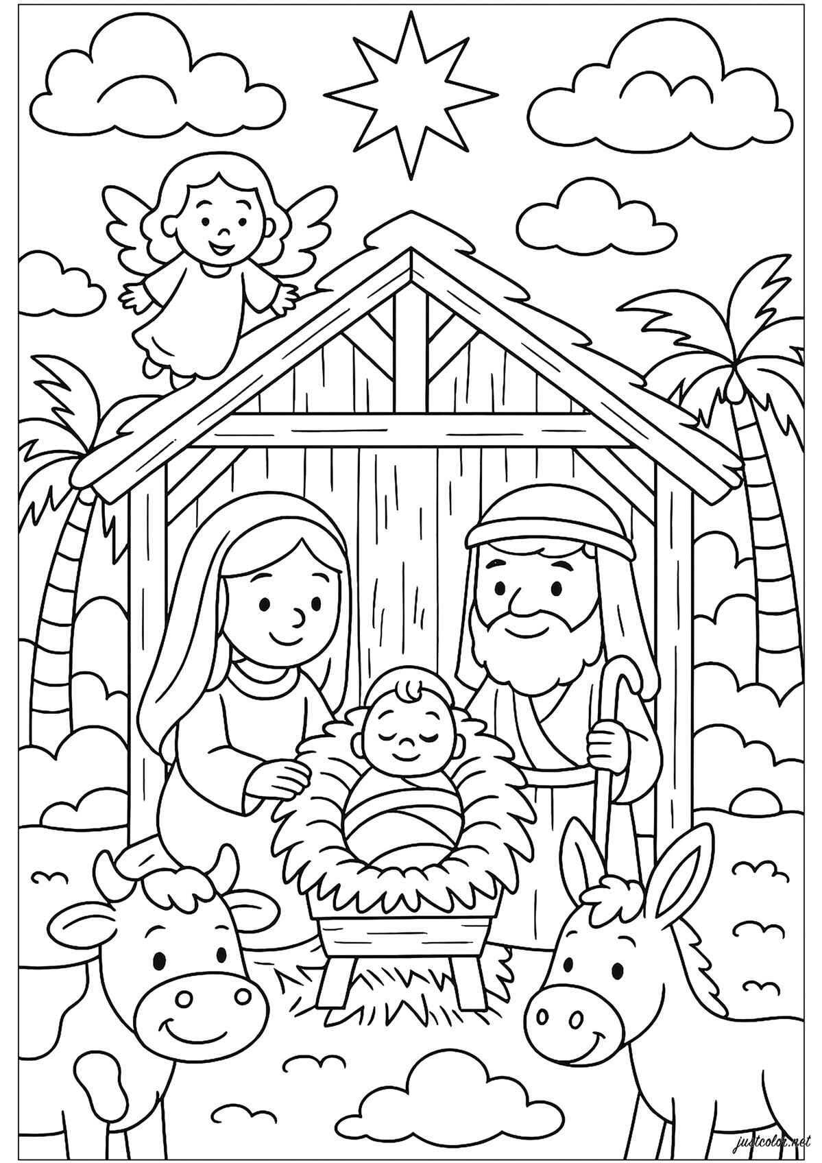 Desenho de Nascimento De Jesus Desenho Colorir Imprimir 03