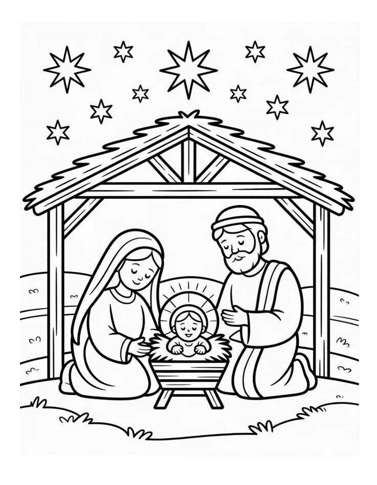 Desenho de Nascimento De Jesus Desenho Colorir Imprimir 05