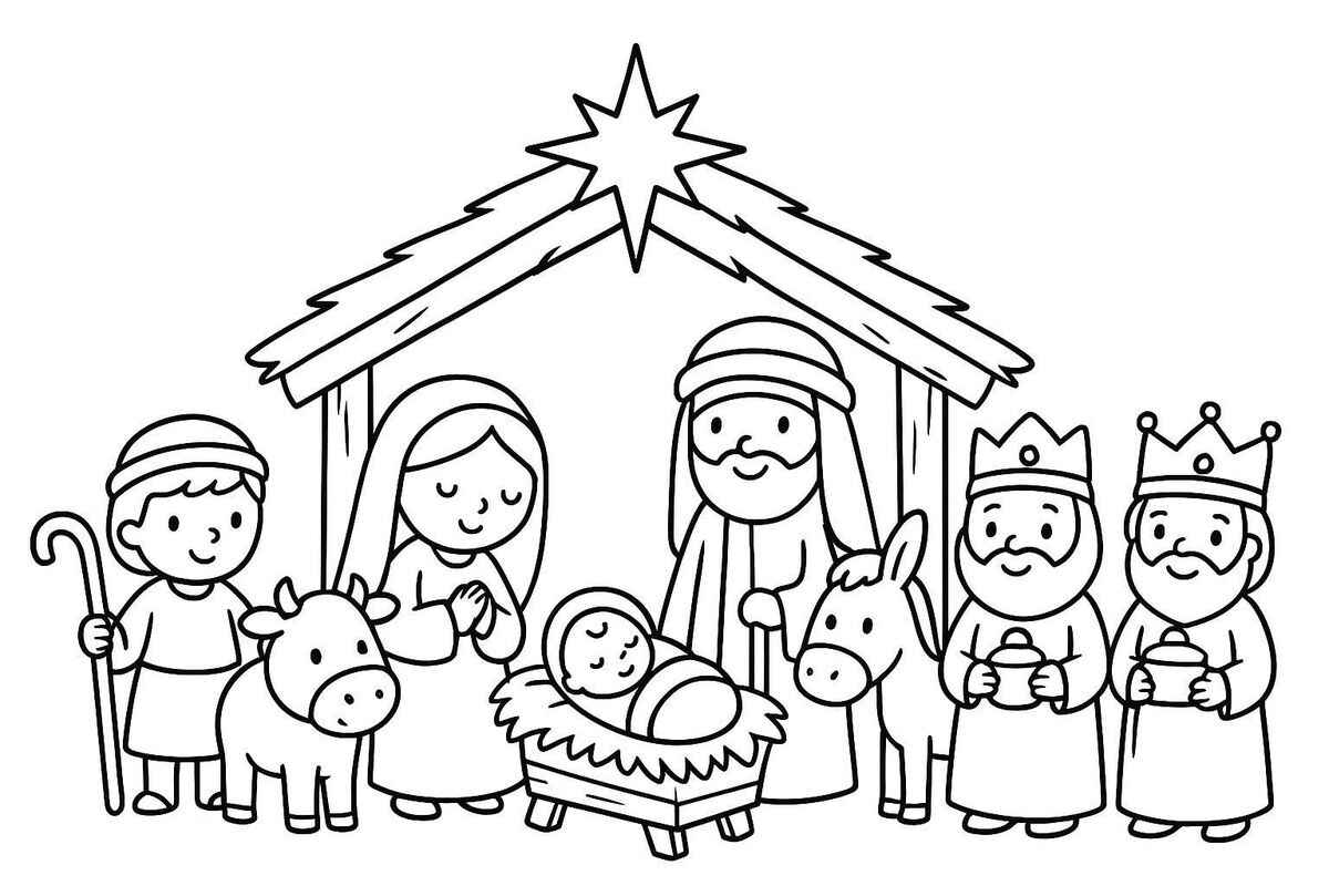Desenho de Nascimento De Jesus Desenho Colorir Imprimir 06