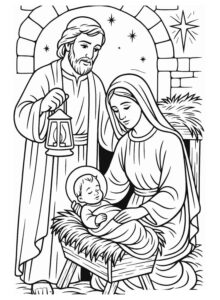 Desenho de Nascimento De Jesus Desenho Colorir Imprimir 09