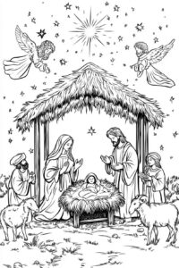 Desenho de Nascimento De Jesus Desenho Colorir Imprimir 10