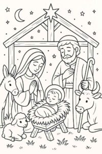 Desenho de Nascimento De Jesus Desenho Colorir Imprimir 14