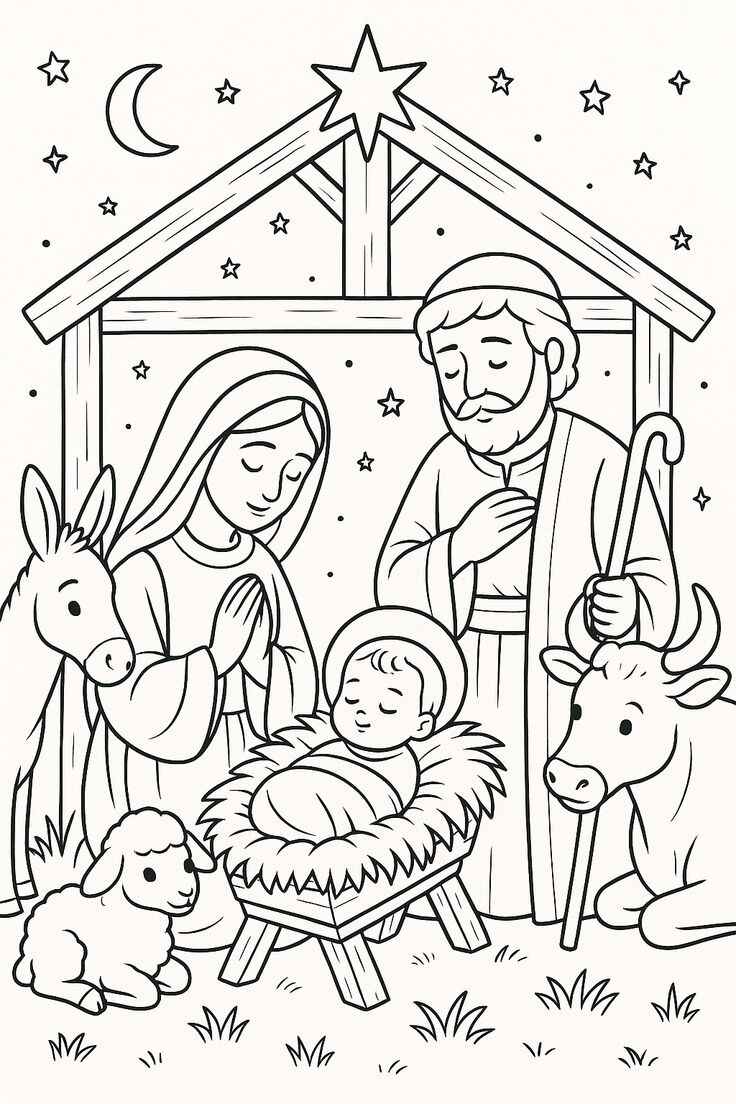 Desenho de Nascimento De Jesus Desenho Colorir Imprimir 14