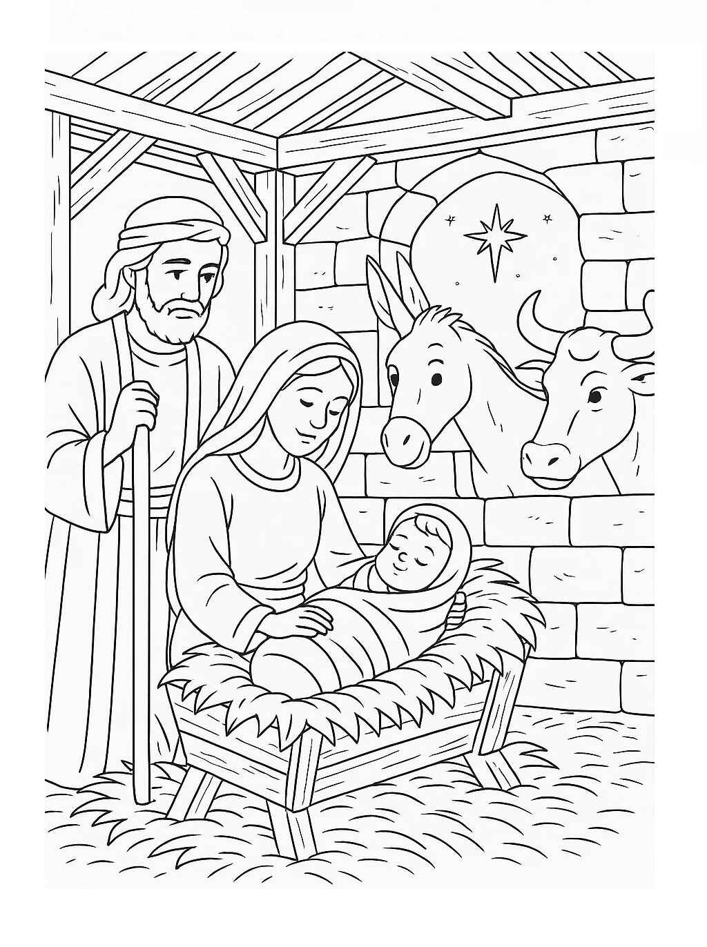 Desenho de Nascimento De Jesus Desenho Colorir Imprimir 25